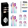 Cross-border Amazon 1010 Stainless Steel Tableware Gift Box Set, 24-piece Western cuisine steak knife, fork and spoon set Application Scenario